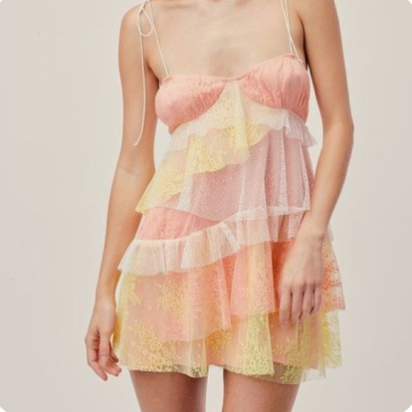 Lemons Sorbet Lace Mini Dress | Poshmark